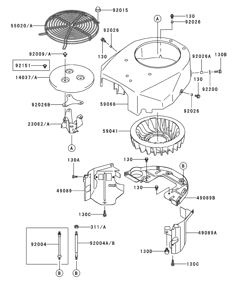 Cooling Equipment Assembly Kawasaki FH500V ES10
