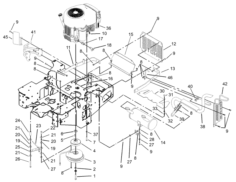 Engine and Clutch Assembly