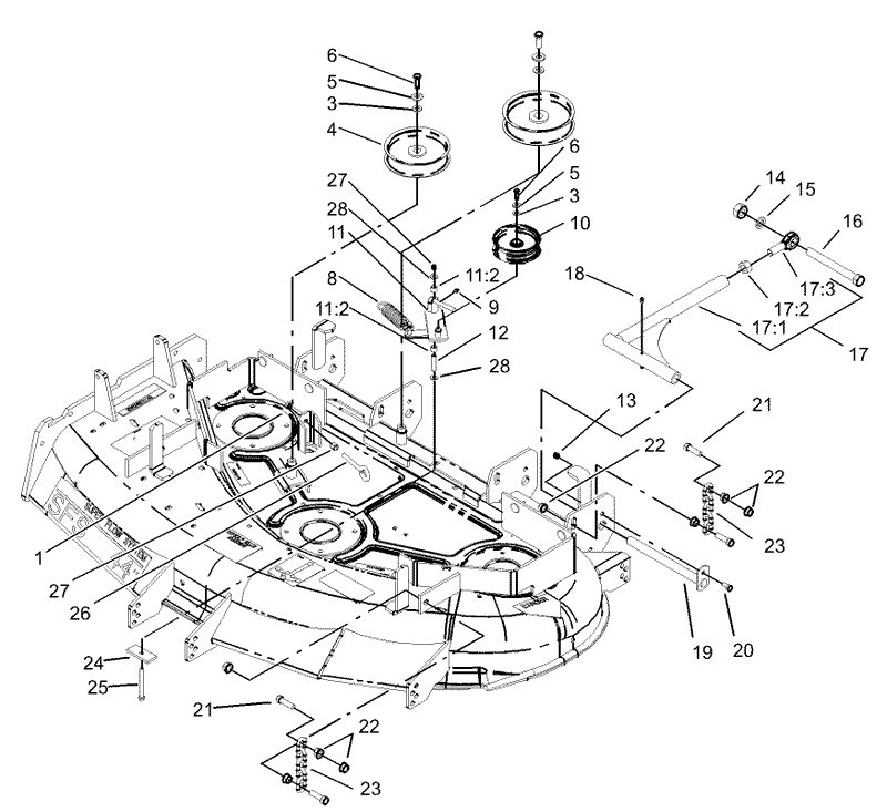 Idler PulleyLift Strut Chain Assembly