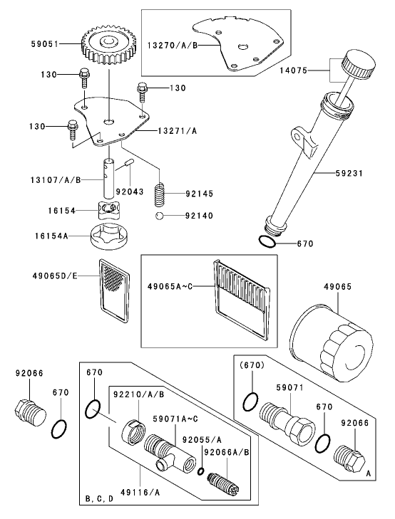 Lubrication Equipment Assembly Kawasaki FH500V ES10