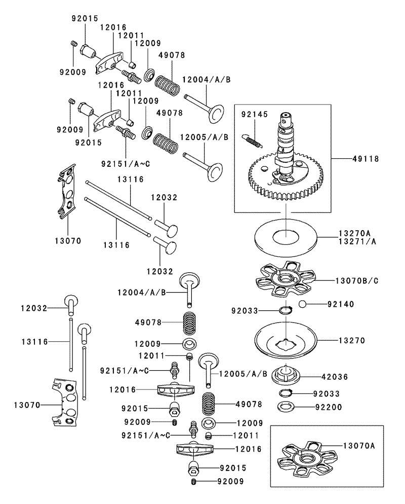 ValveCamshaft Assembly Kawasaki FH500V ES10