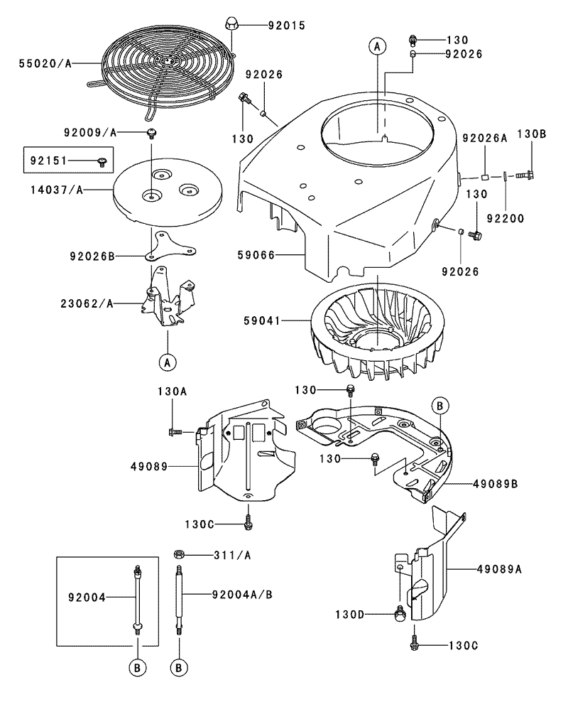 Cooling Equipment Assembly Kawasaki FH500V ES10