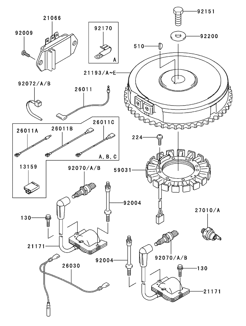 Electric Equipment Assembly Kawasaki FH500V ES10