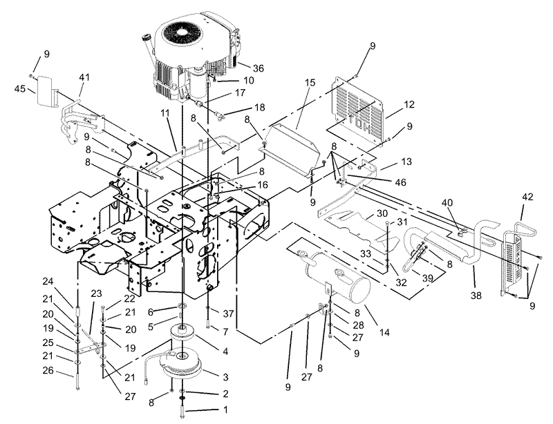 Engine and Clutch Assembly
