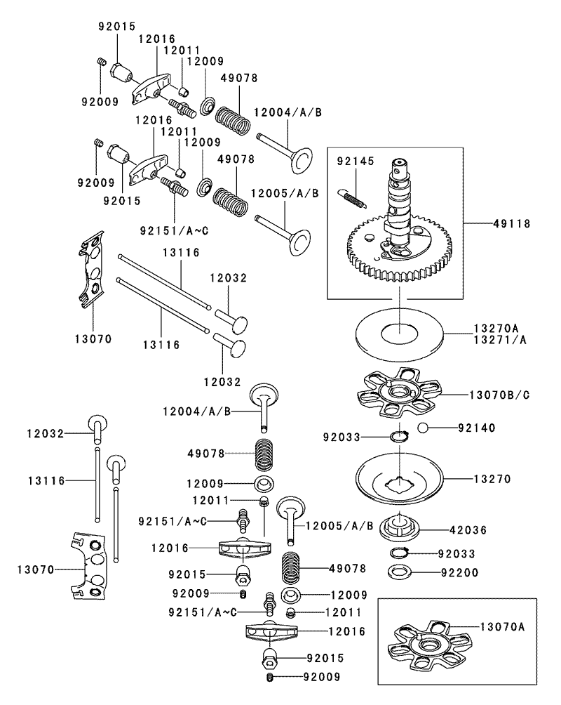 ValveCamshaft Assembly Kawasaki FH500V ES10