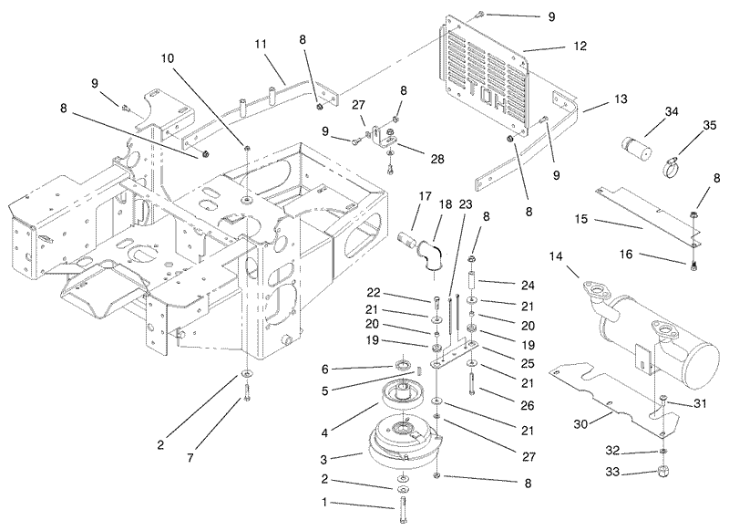 ENGINE AND CLUTCH ASSEMBLY