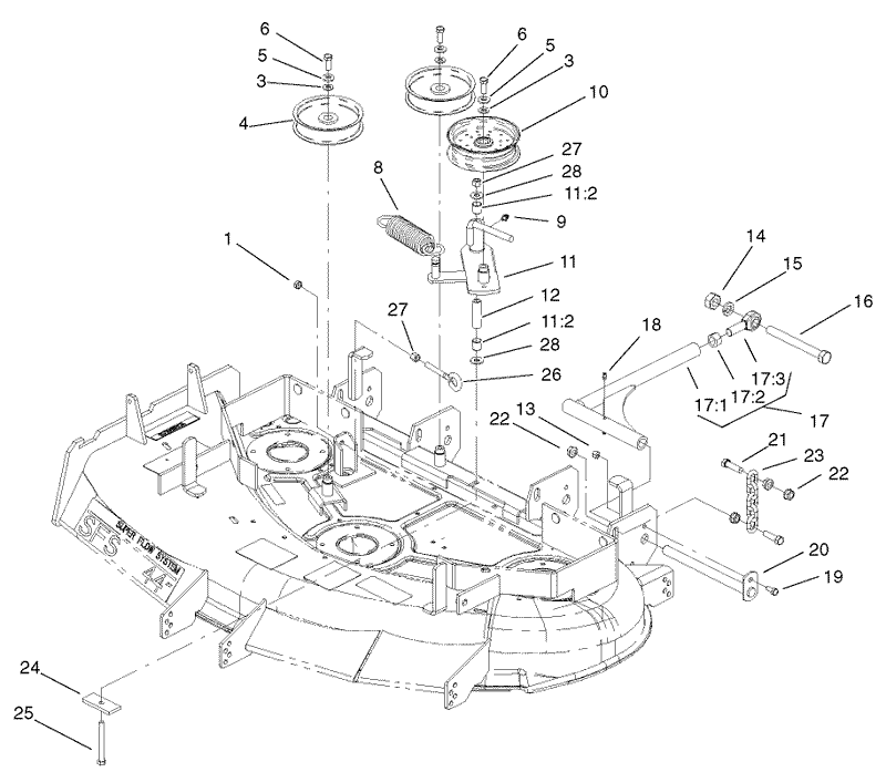 IDLER PULLEYLIFT STRUT CHAINS ASSEMBLY