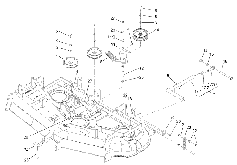Idler PulleyLift Strut Chain Assembly
