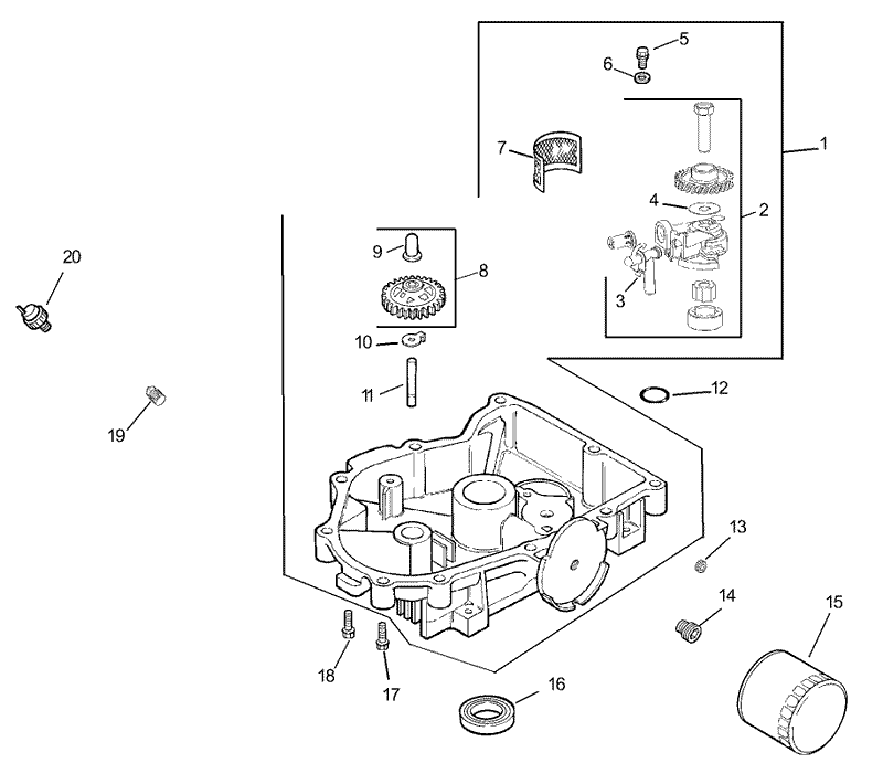 Oil PanLubrication Assembly Kohler CV20S PRO 65593