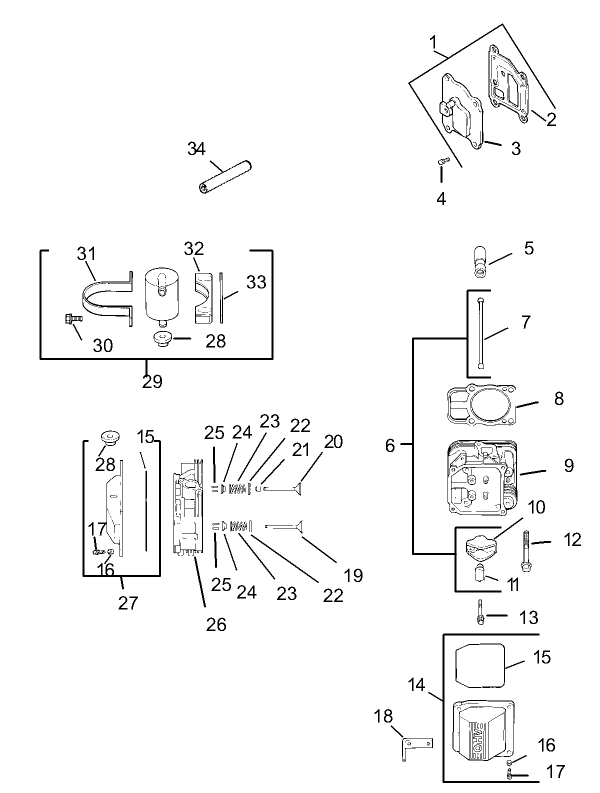 HeadValveBreather Assembly Kohler CV20S PRO 65593