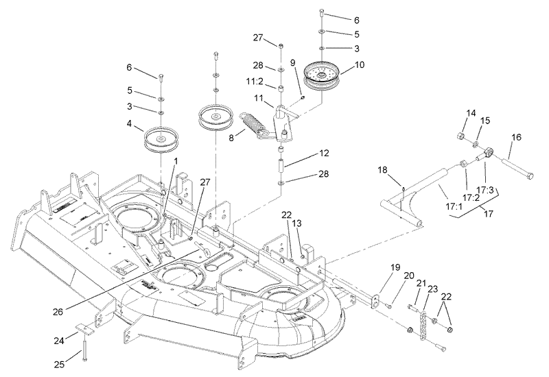 Idler PulleyLift Strut Chain Assembly