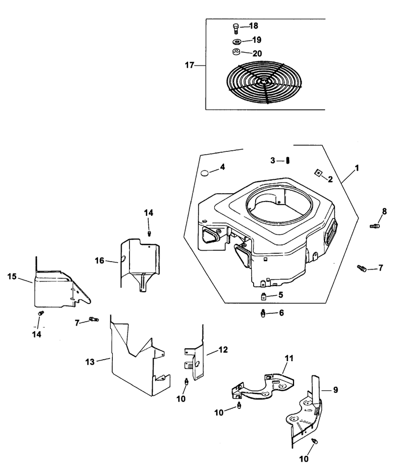 Blower Housing and Baffles Assembly