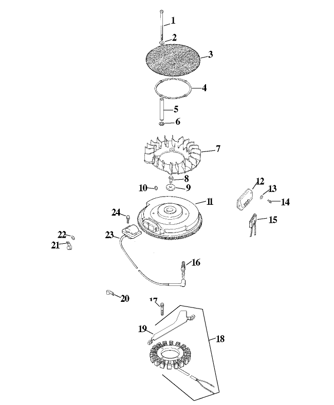 Group 5 IgnitionCharging Assembly Kohler CV20S PS65585