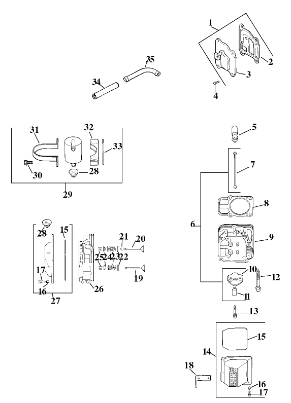 Group 4 HeadValveBreather Assembly Kohler CV20S PS65585