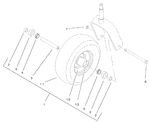 Caster Wheel Assembly No 1-634662