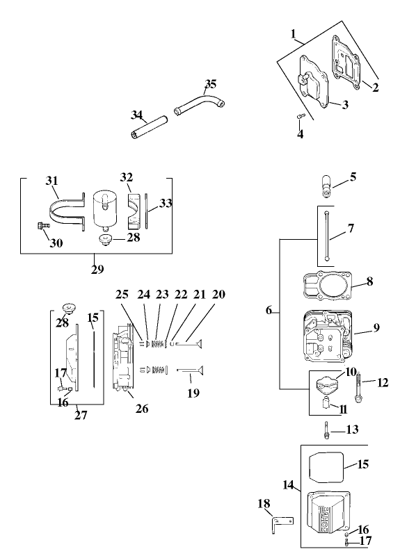 Group 4 HeadValveBreather Assembly Kohler CV20S PS65585