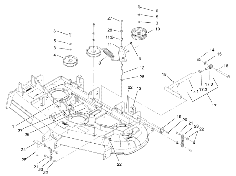 Idler PulleyLift Strut Chain Assembly