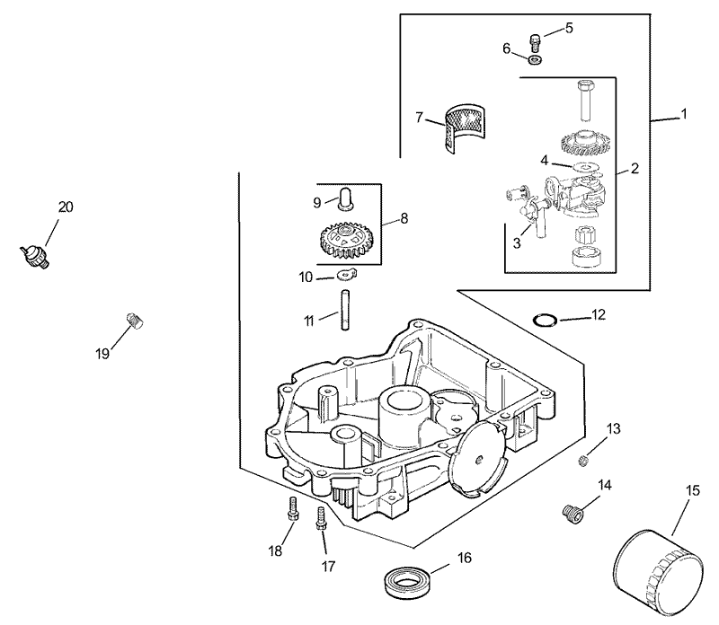 Oil PanLubrication Assembly Kohler CV20S PRO 65593
