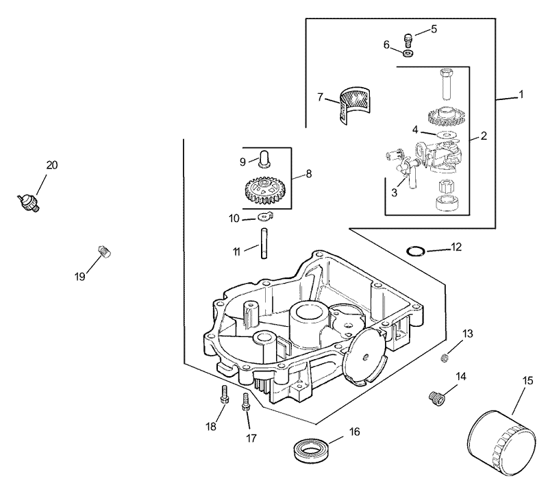 Oil PanLubrication Assembly Kohler CV20S PRO 65593