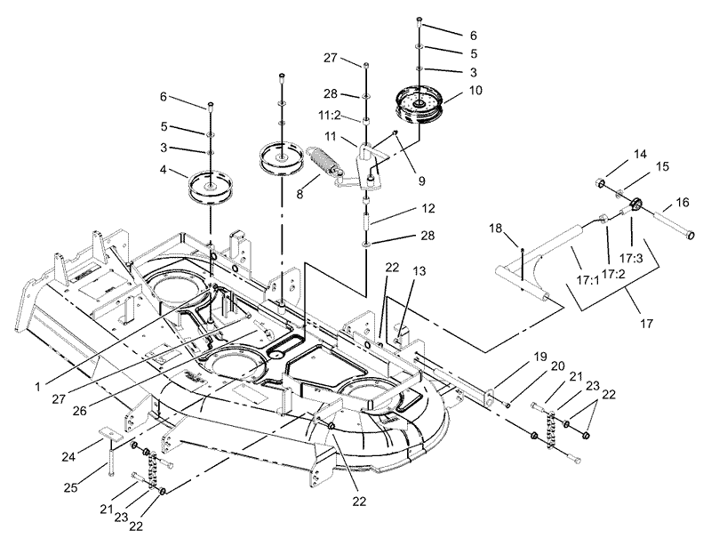 Idler PulleyLift Strut Chain Assembly