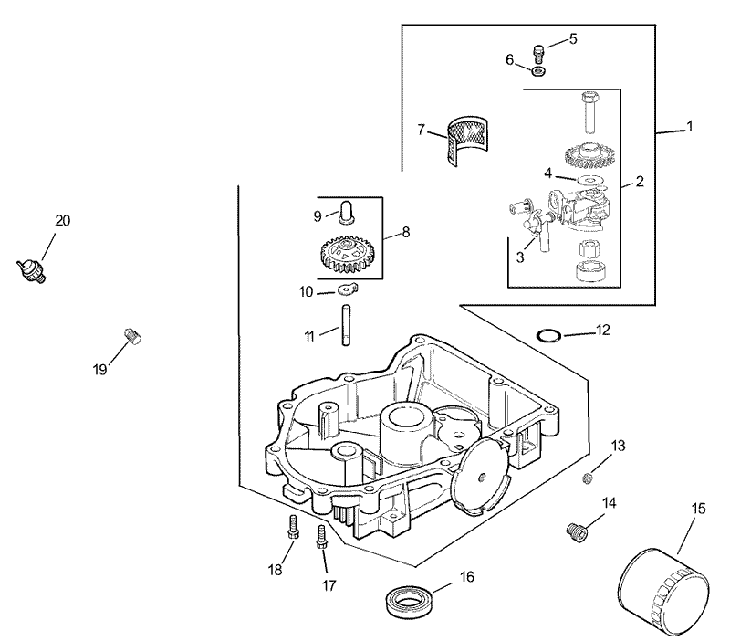Oil PanLubrication Assembly Kohler CV20S PRO 65593