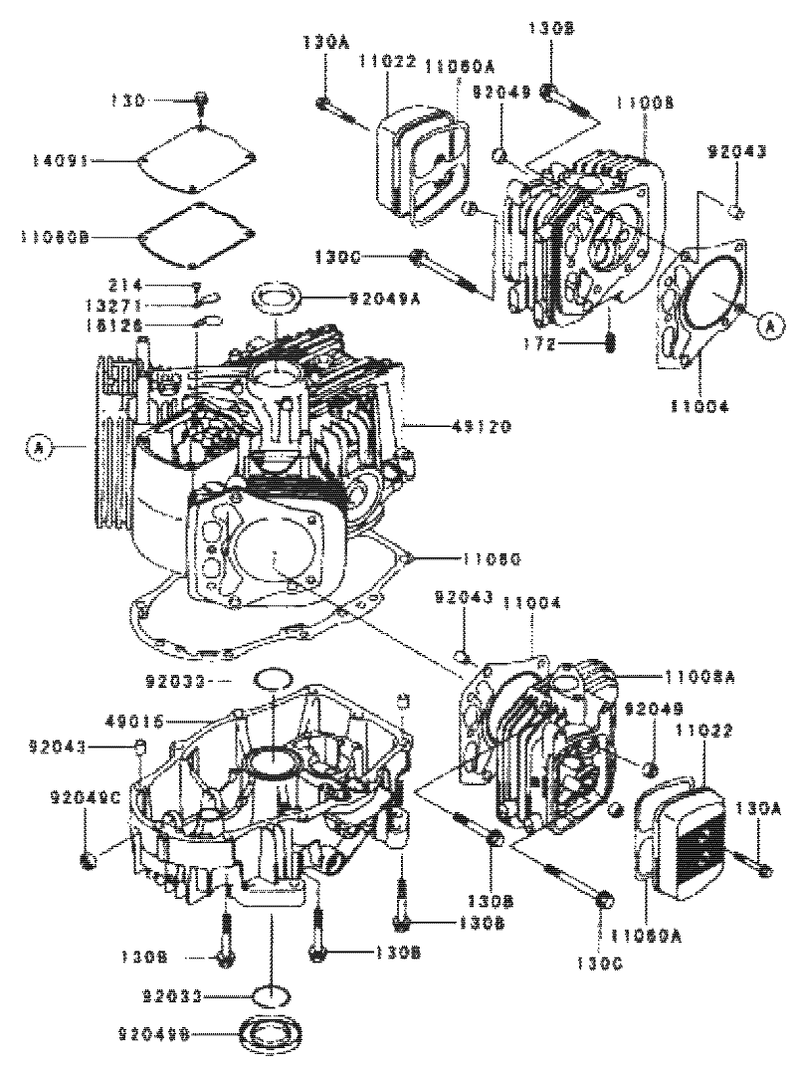 Cylindercrankcase Assembly Kawasaki Fh601v S07