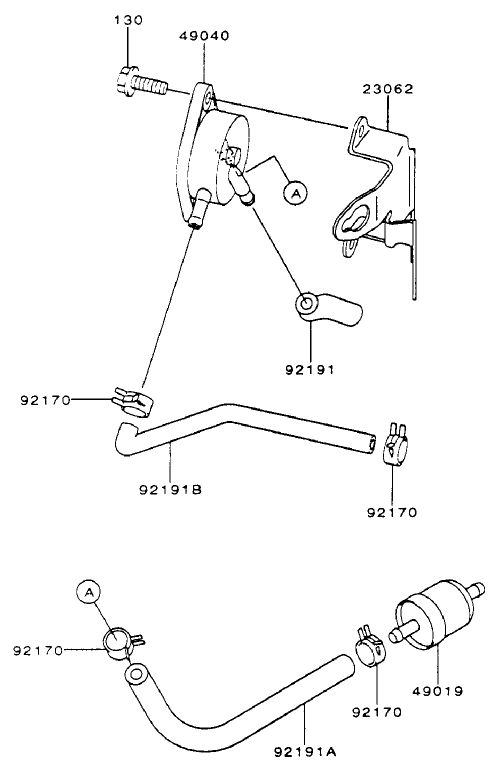 Fuel Tankfuel Valve Assembly Kawasaki Fh601v S07