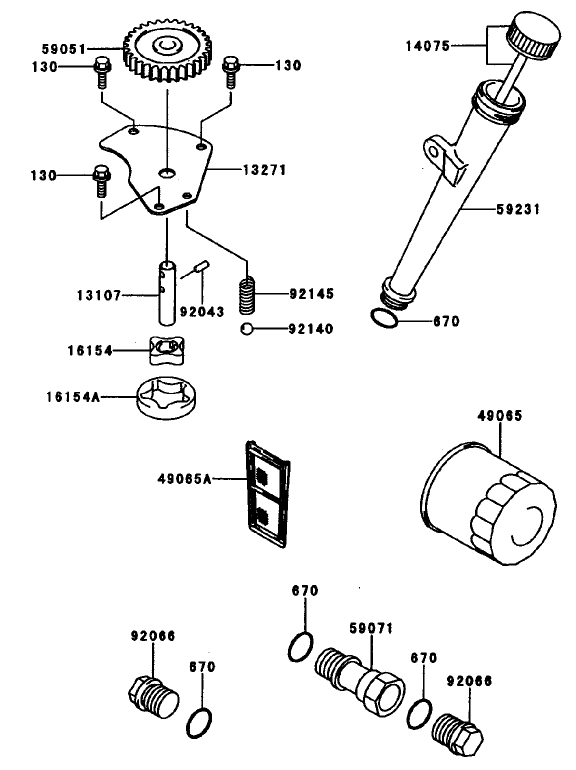 Lubrication Equipment Assembly Kawasaki Fh601v S07