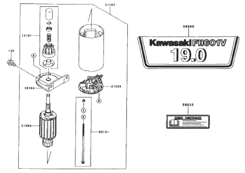 Starterdecals Kawasaki Fh601v S07