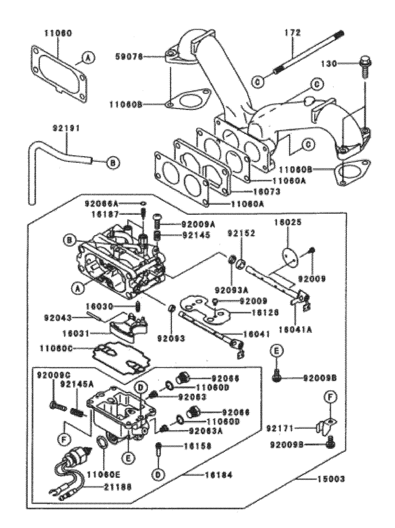 Carburetor Assembly Kawasaki FH601V CS06