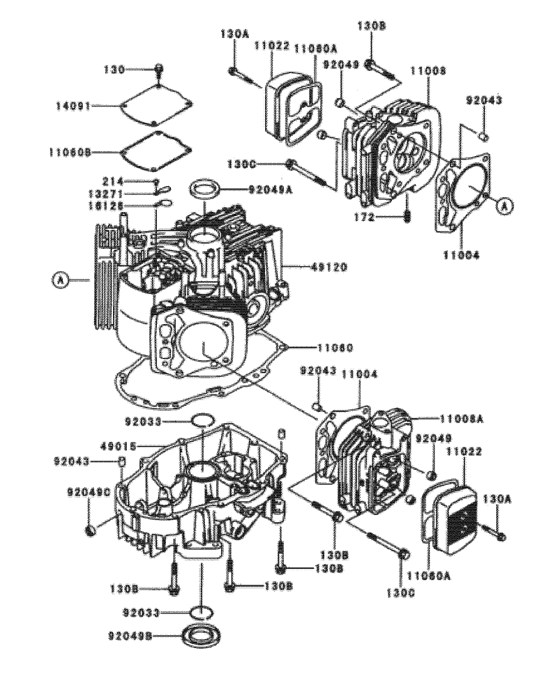 CylinderCrankcase Assembly Kawasaki FH601V CS06