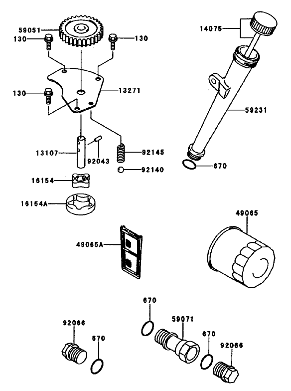 Lubrication Equipment Assembly Kawasaki FH601V CS06