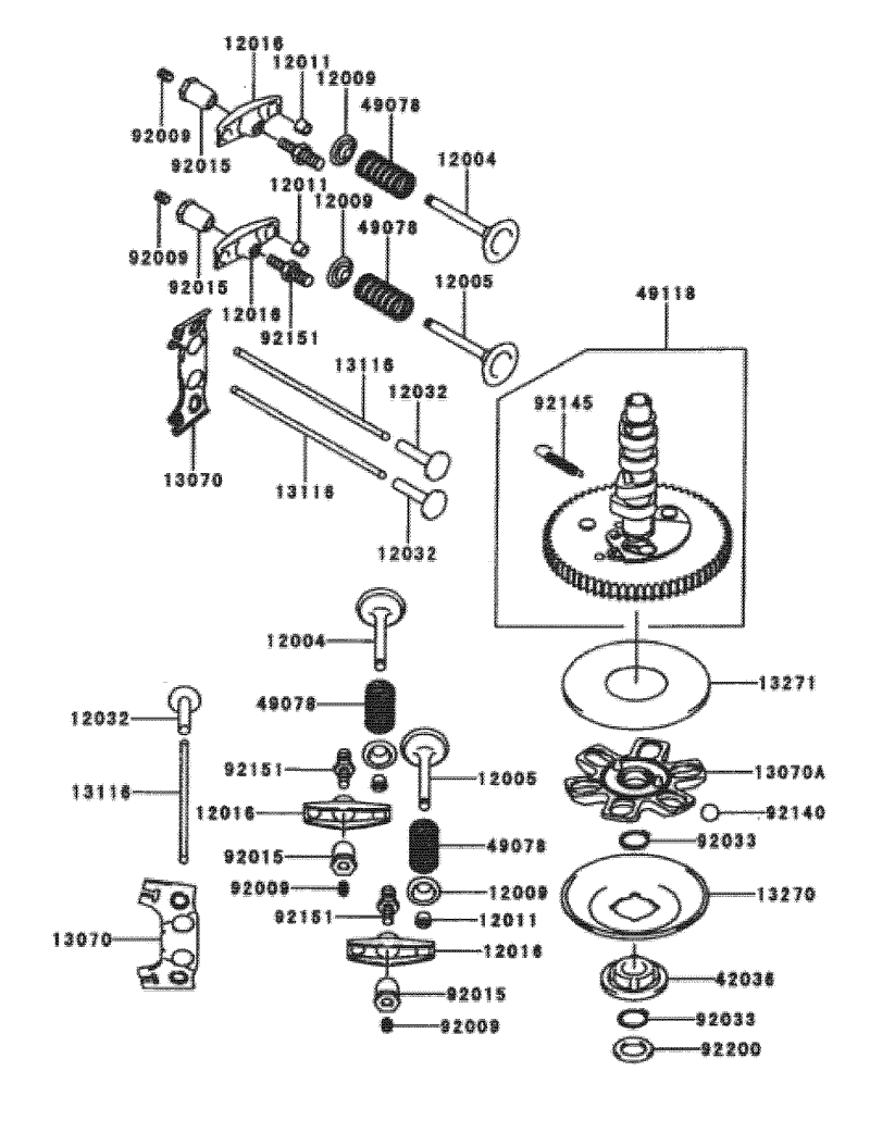 ValveCamshaft Assembly Kawasaki FH601V CS06
