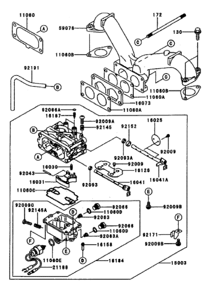 Carburetor Assembly Kawasaki FH601V CS06
