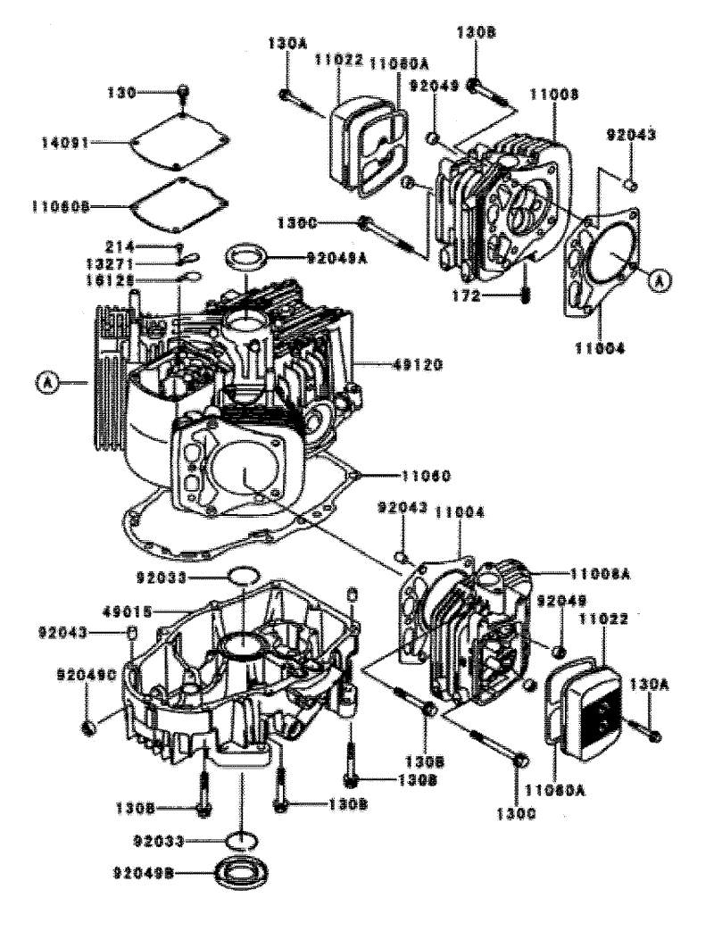 CylinderCrankcase Assembly Kawasaki FH601V CS06