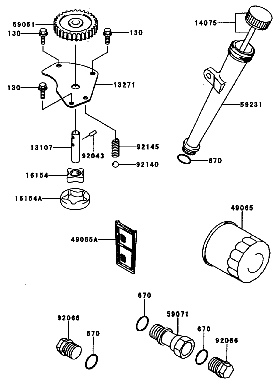 Lubrication Equipment Assembly Kawasaki FH601V CS06
