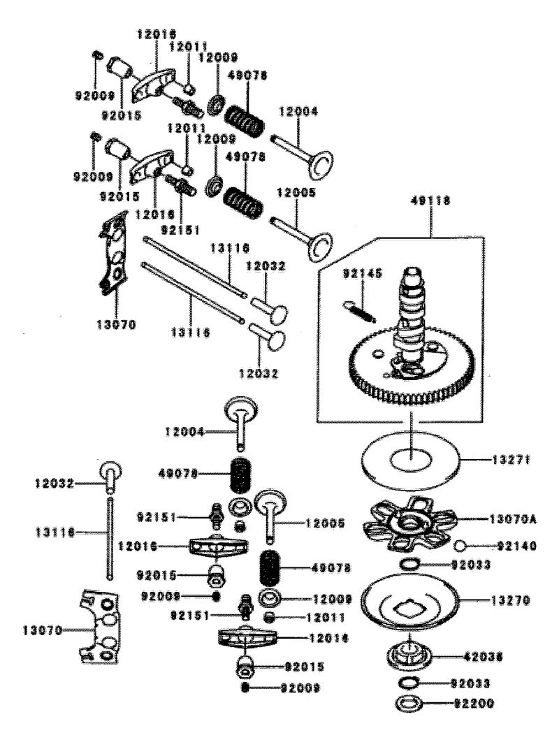 ValveCamshaft Assembly Kawasaki FH601V CS06