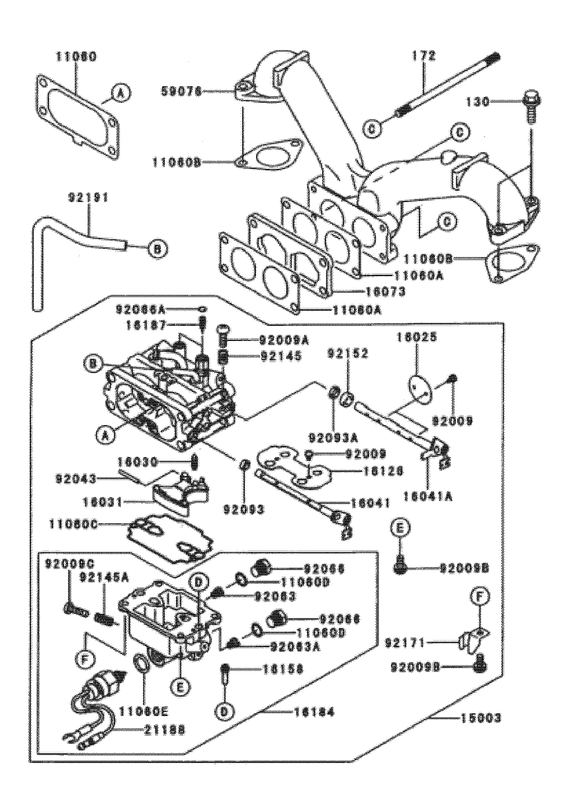 Carburetor Assembly Kawasaki FH601V AS23