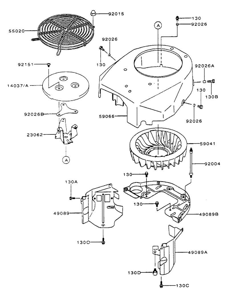 Cooling Equipment Assembly Kawasaki FH601V AS23