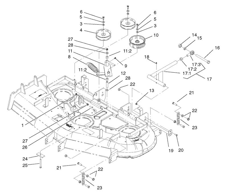 Idler PulleyLift Strut Chain Assembly