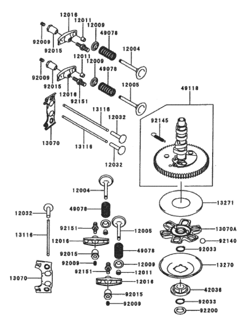 ValveCamshaft Assembly Kawasaki FH601V AS23