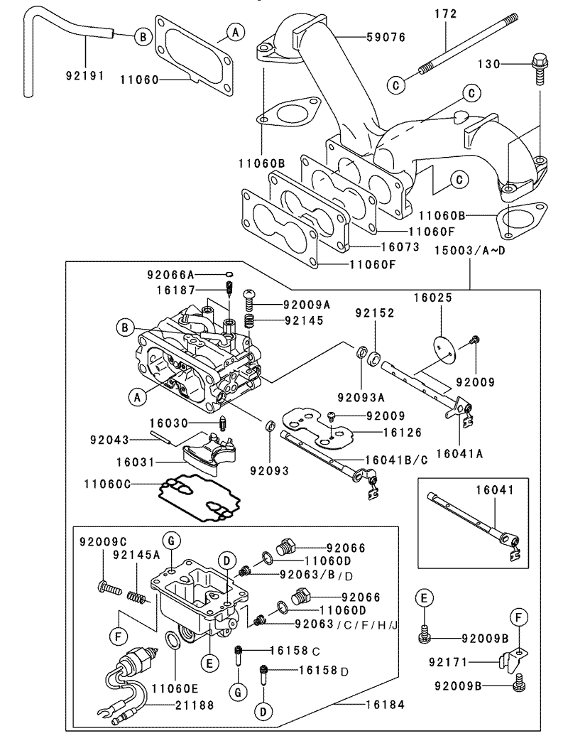 Carburetor Assembly Kawasaki FH601V DS06