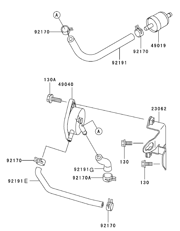 Fuel TankFuel Valve Assembly Kawasaki FH601V DS06