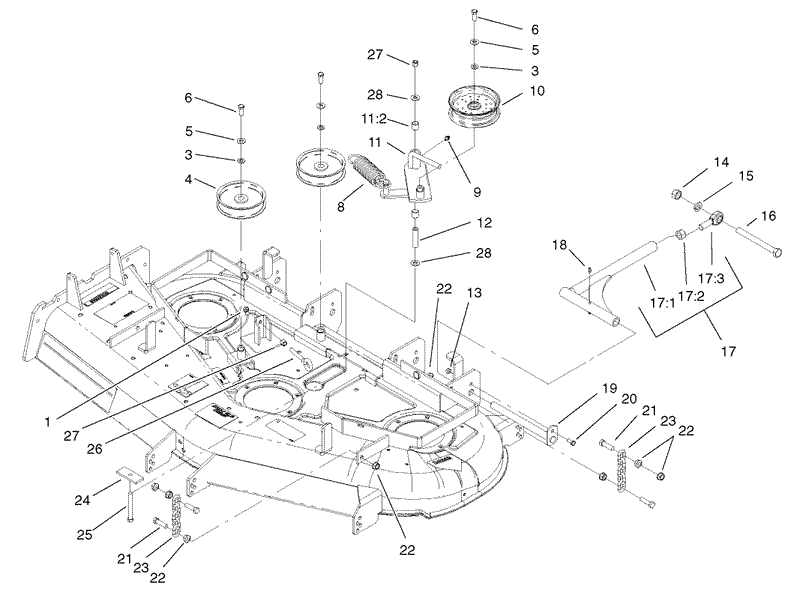 Idler PulleyLift Strut Chain Assembly