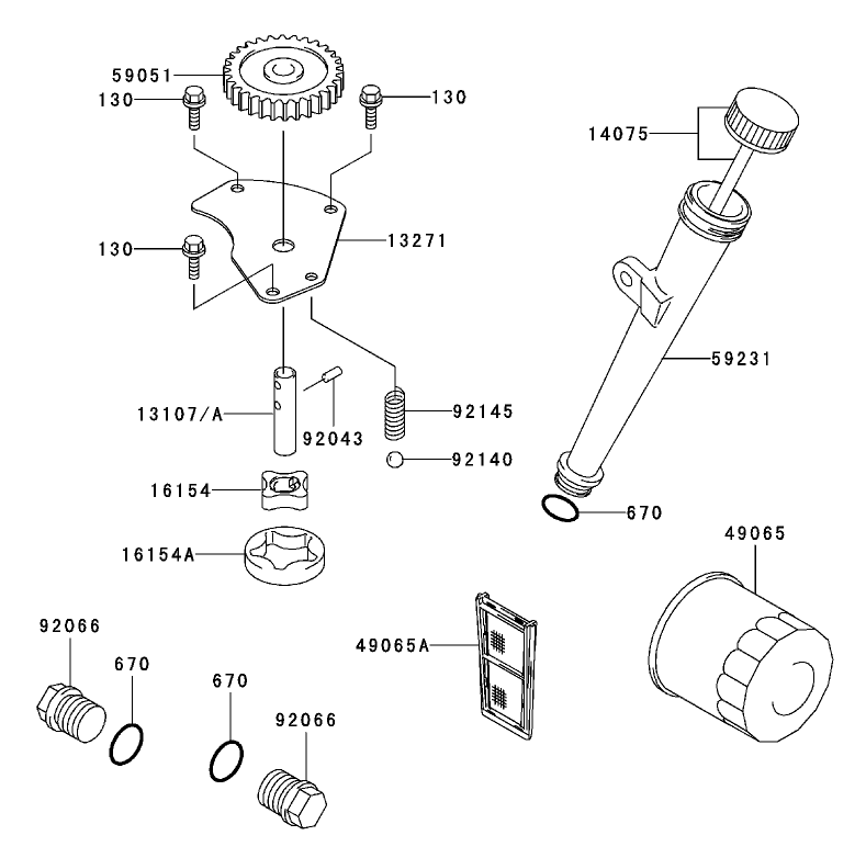 Lubrication Equipment Assembly Kawasaki FH601V DS06