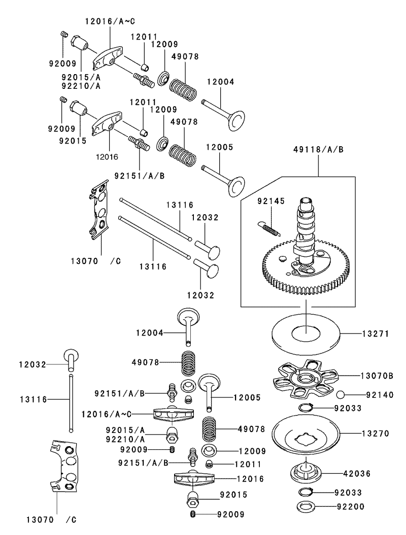 ValveCamshaft Assembly Kawasaki FH601V DS06