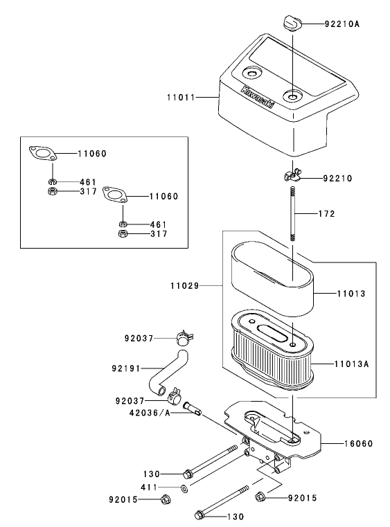 Air Filter Assembly Kawasaki FH601V DS06