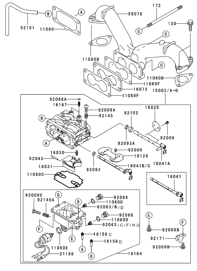Carburetor Assembly Kawasaki FH601V DS06