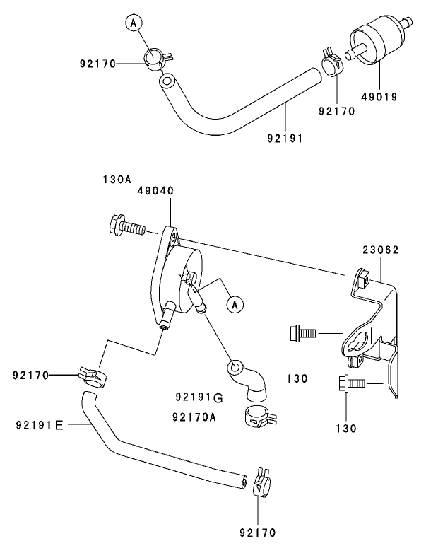 Fuel TankFuel Valve Assembly Kawasaki FH601V DS06