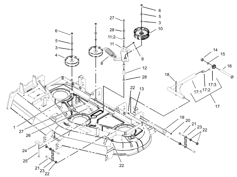 Idler PulleyLift Strut Chain Assembly
